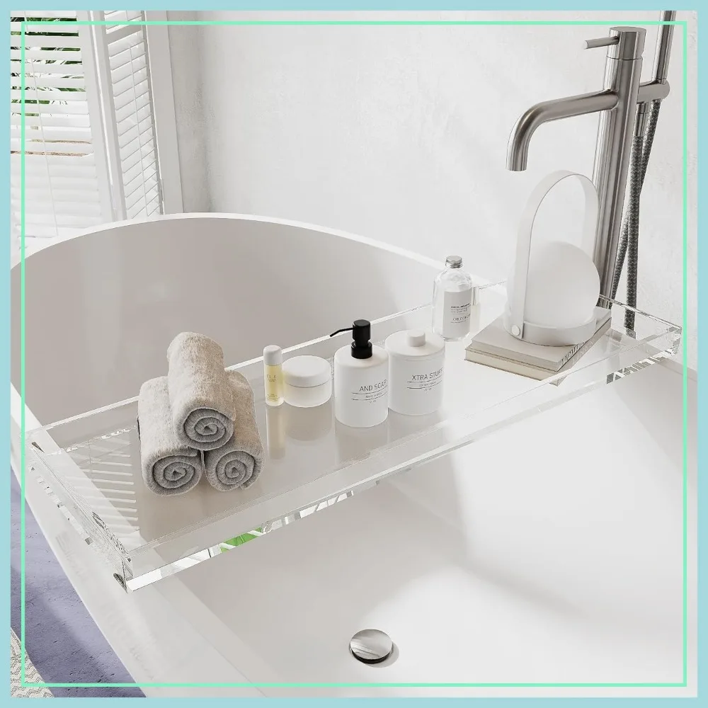 Clear Acrylic Bathtub Tray Table, Non-Slip Bath Caddy 32.3x7.87x1.18in
Clear Acrylic Bathtub Tray Table, Non-Slip Bath Caddy 32.3x7.87x1.18in