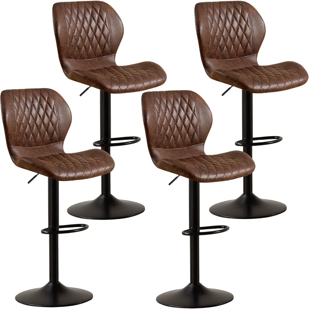 Bar Stools Set of 4, Modern Swivel Counter Height Barstools for Kitchen Island Chairs, Adjustable Faux Leather Bar Stools
Bar Stools Set of 4, Modern Swivel Counter Height Barstools for Kitchen Island Chairs, Adjustable Faux Leather Bar Stools