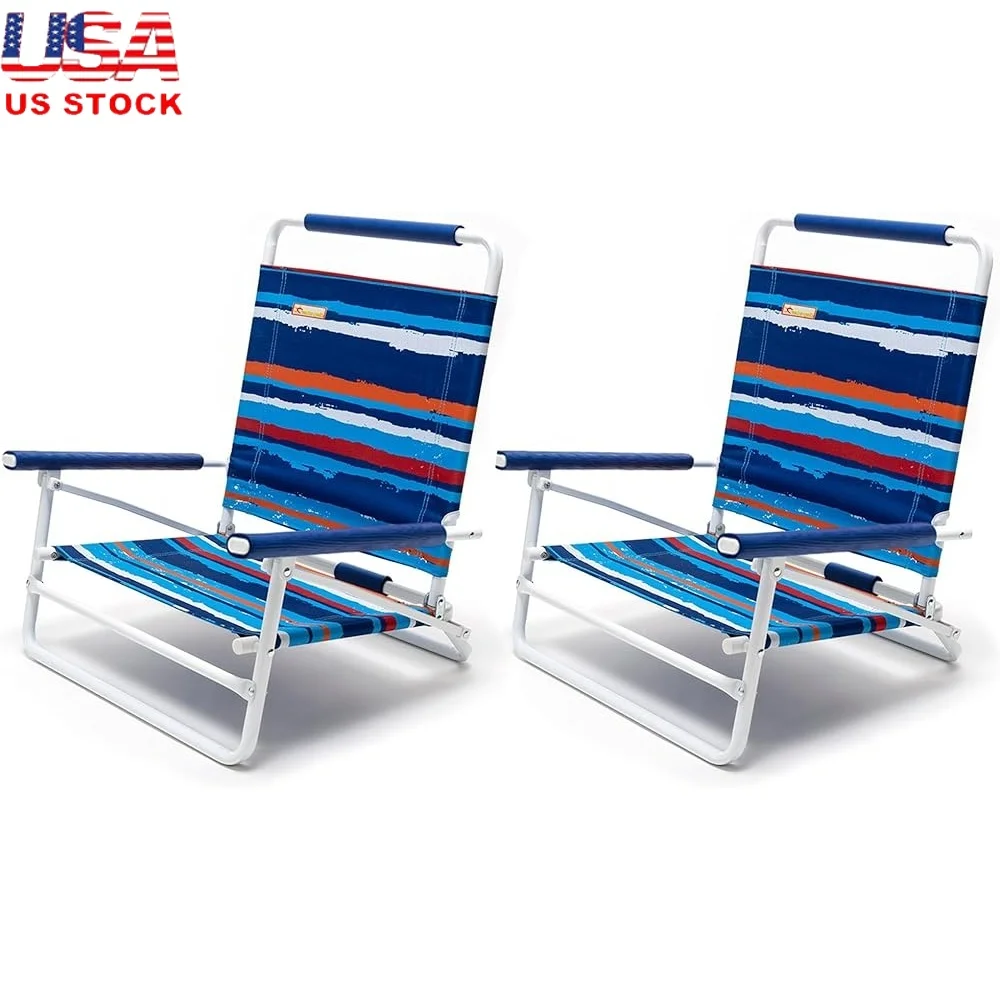 Lightweight Folding Beach Chair Portable Camping Chair Reclining Hard Armrest Supports 300lbs 5 Position Adjustable Comfortable
Lightweight Folding Beach Chair Portable Camping Chair Reclining Hard Armrest Supports 300lbs 5 Position Adjustable Comfortable