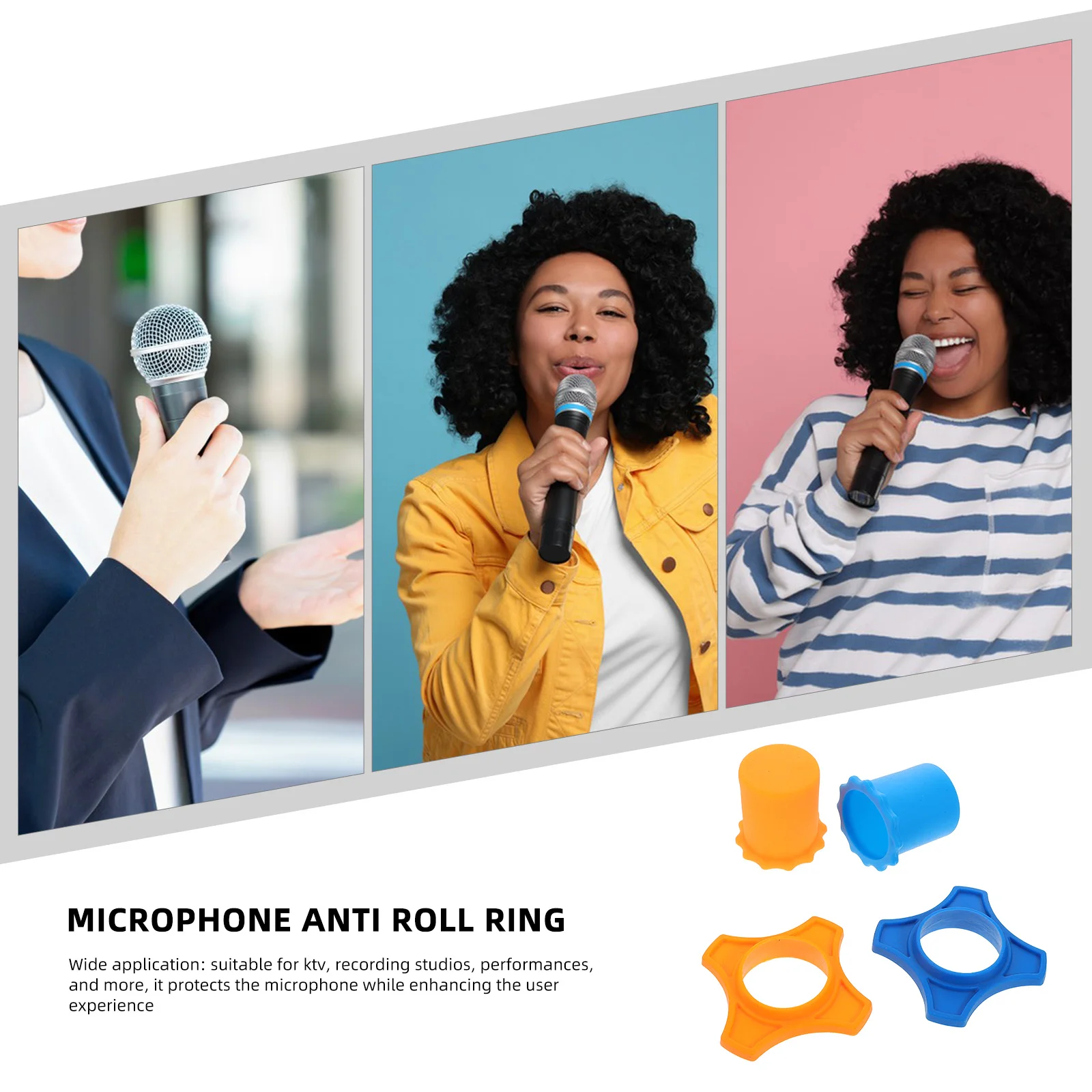2 Sets Microphone Protective Cover Orange Anti-slip Hexagonal Ring Shockproof Case For KTV Recording Performance
2 Sets Microphone Protective Cover Orange Anti-slip Hexagonal Ring Shockproof Case For KTV Recording Performance
