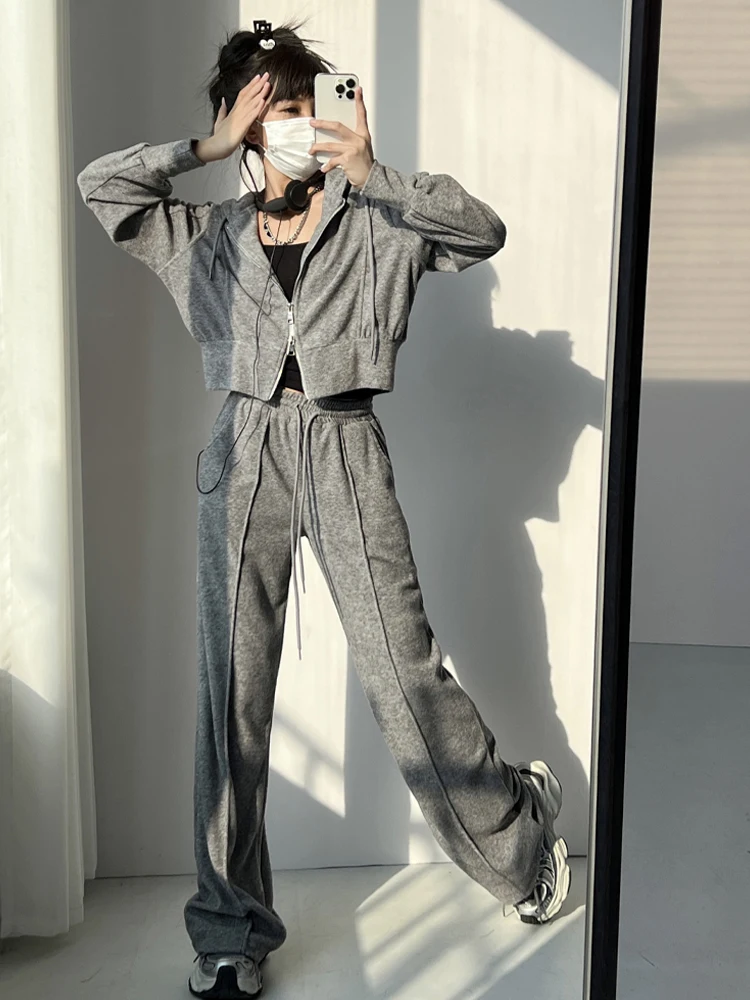 Plu Feeling Paper Figure Set Толстовка Lazy Sle Повседневная спортивная куртка с высокой талией Широкие брюки Комплект из двух предметов Женская одежда
Plu Feeling Paper Figure Set Толстовка Lazy Sle Повседневная спортивная куртка с высокой талией Широкие брюки Комплект из двух предметов Женская одежда