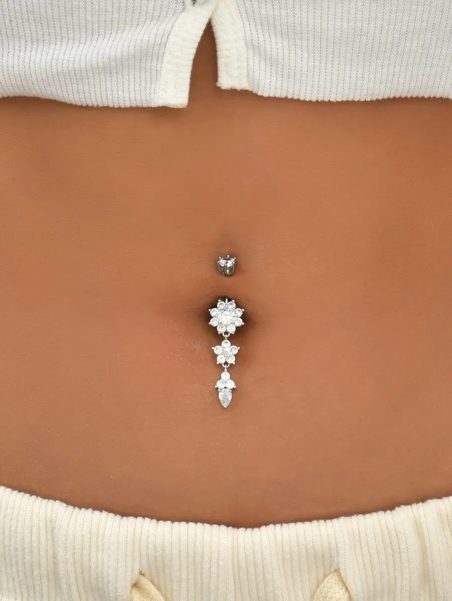 Elegant Cubic Zirconia Floral Drop Belly Ring For Unisex Punk Body Piercing Jewelry Gift For Mother’s Day
Elegant Cubic Zirconia Floral Drop Belly Ring For Unisex Punk Body Piercing Jewelry Gift For Mother’s Day