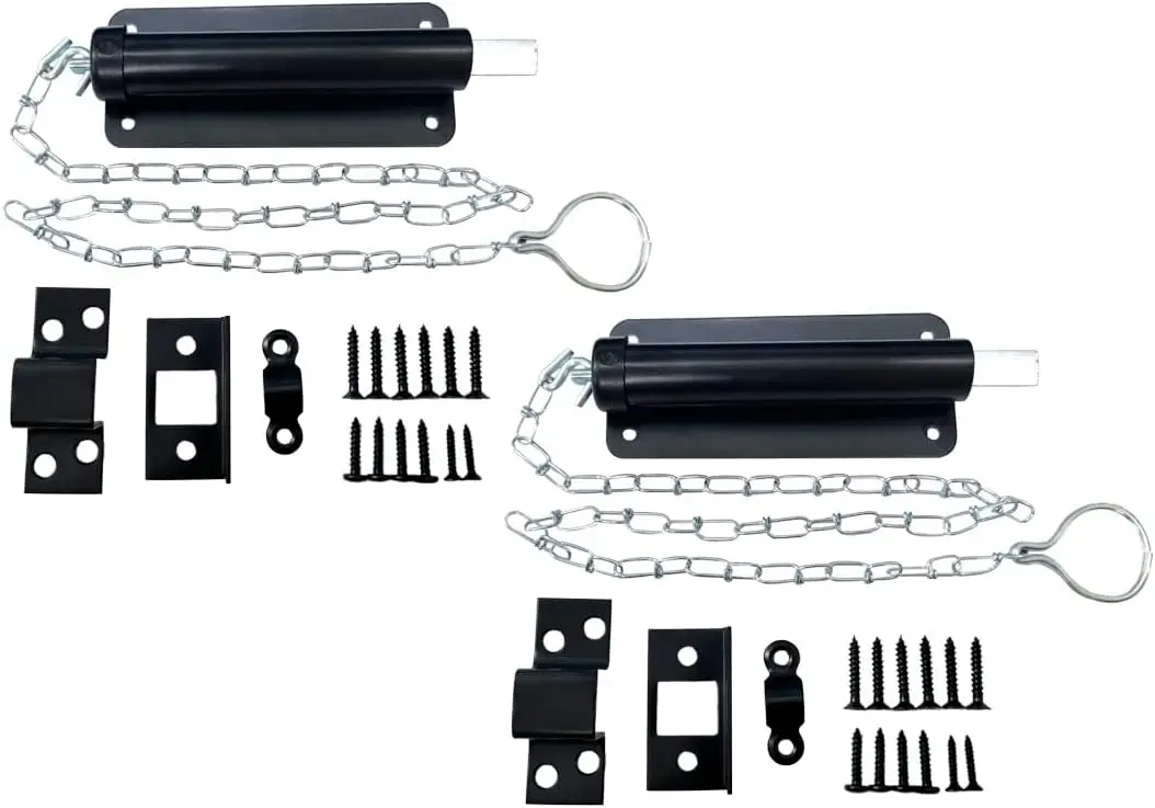 6" Matte Black Chain Bolt, 2 Pack, Heavy Duty for In-Swing Doors
6" Matte Black Chain Bolt, 2 Pack, Heavy Duty for In-Swing Doors