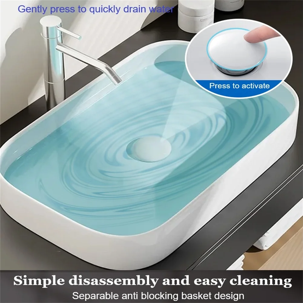 2026 New Ceramic Basin Drain Stopper With Anti-Clog Filter,Quick Flow Sink Waste Plug= For Bathroom, Leak-Proof Silicone Seal
2026 New Ceramic Basin Drain Stopper With Anti-Clog Filter,Quick Flow Sink Waste Plug= For Bathroom, Leak-Proof Silicone Seal