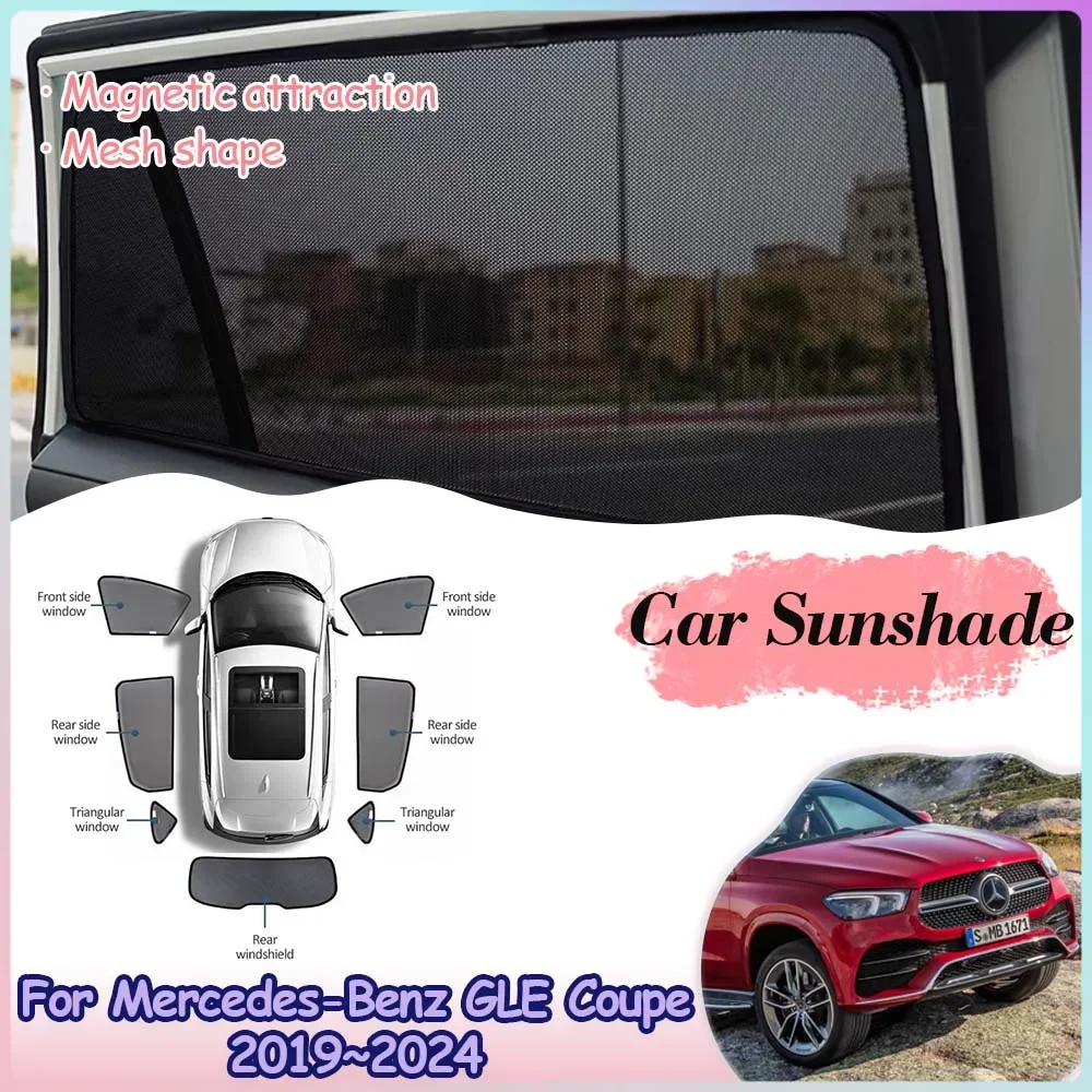 Car Magnetic Sunshades for Mercedes-Benz GLE C167 Coupe 2019~2024 Side Window Windshield Mesh Rear Sun Visor Curtain Accessories
Car Magnetic Sunshades for Mercedes-Benz GLE C167 Coupe 2019~2024 Side Window Windshield Mesh Rear Sun Visor Curtain Accessories