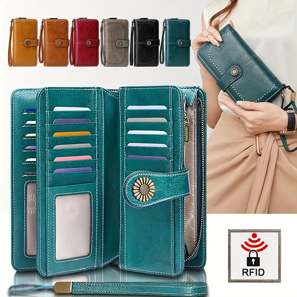 Zipper Long Clutch Purse, PU Leather Textured Wristlet Wallet, Casual Portable Card Holder
Zipper Long Clutch Purse, PU Leather Textured Wristlet Wallet, Casual Portable Card Holder