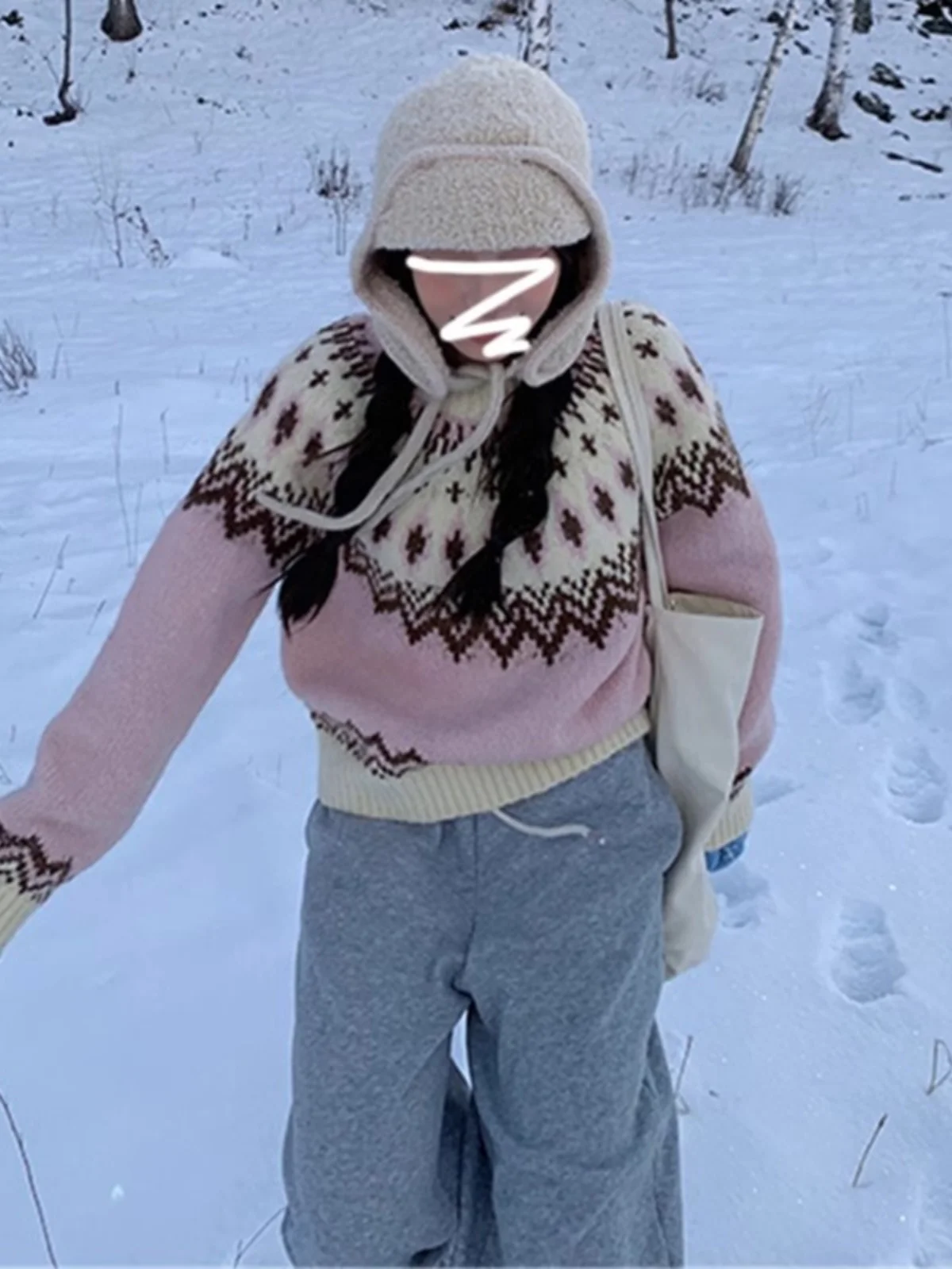 Korean Sle Soft Thiened Pink Sweater Women's Spring Autumn Loose Lazy Top round Ne Long Sve Regular Length
Korean Sle Soft Thiened Pink Sweater Women's Spring Autumn Loose Lazy Top round Ne Long Sve Regular Length