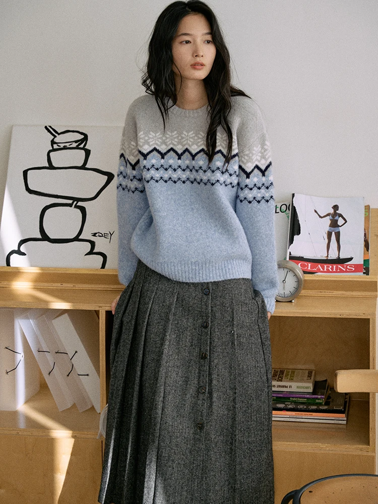 Winter Knitwear Jicouture round Ne Fair Isle Sweater Women's Loose Fit Tassel Detail Casual Long Sve Vintage Sle
Winter Knitwear Jicouture round Ne Fair Isle Sweater Women's Loose Fit Tassel Detail Casual Long Sve Vintage Sle