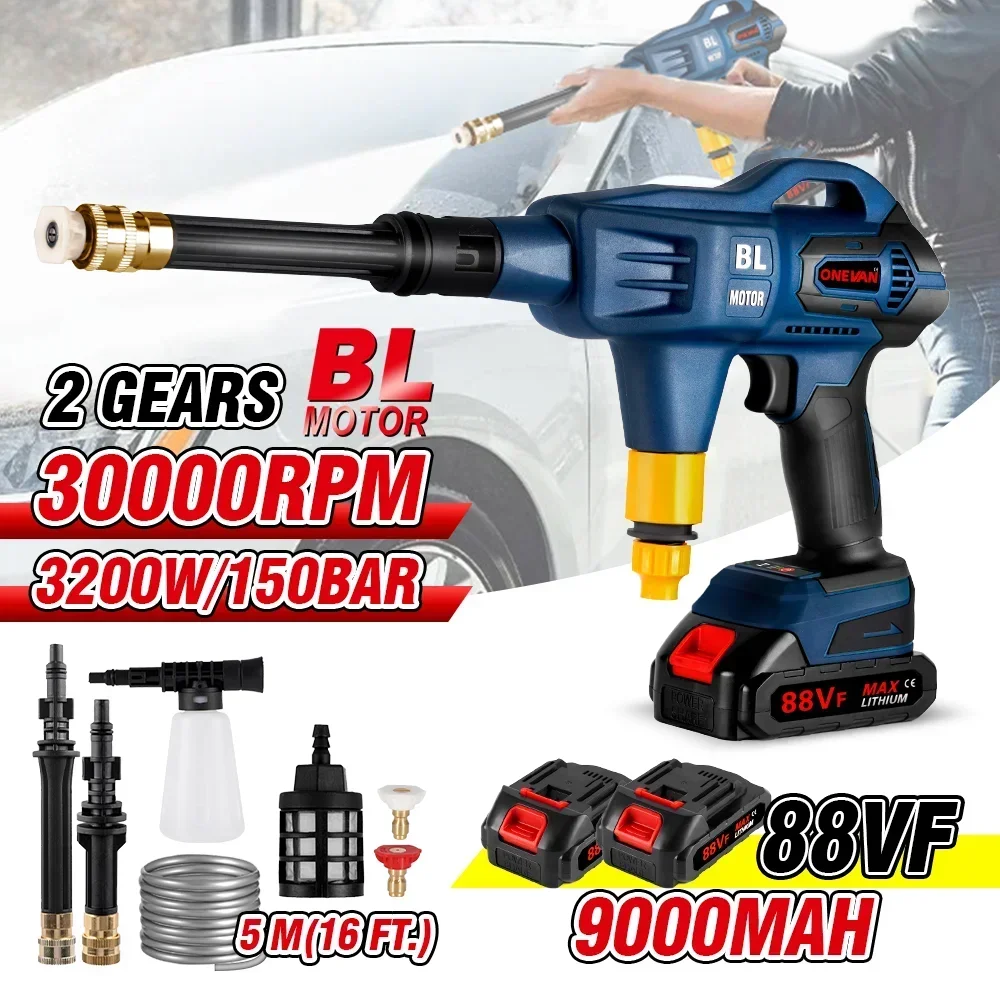 2025 150Bar Brushless Wireless High Pressure Car Washer 3200W Water Spray Cleaner Car Washing Machine For Makitas 18V Battery
2025 150Bar Brushless Wireless High Pressure Car Washer 3200W Water Spray Cleaner Car Washing Machine For Makitas 18V Battery