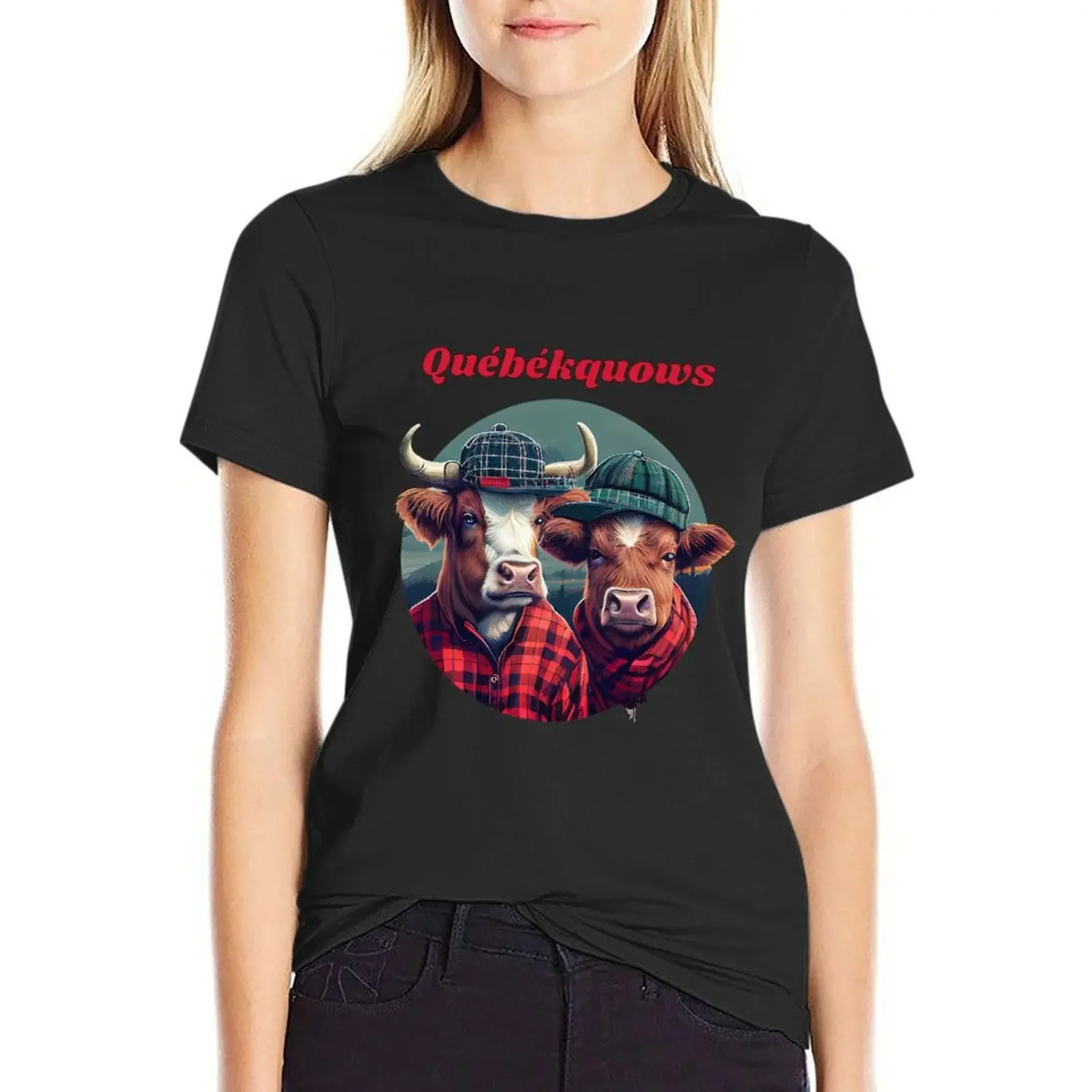 Québékquows T-Shirt plain summer top shirts graphic tees lady clothes workout shirts for Women loose fit
Québékquows T-Shirt plain summer top shirts graphic tees lady clothes workout shirts for Women loose fit