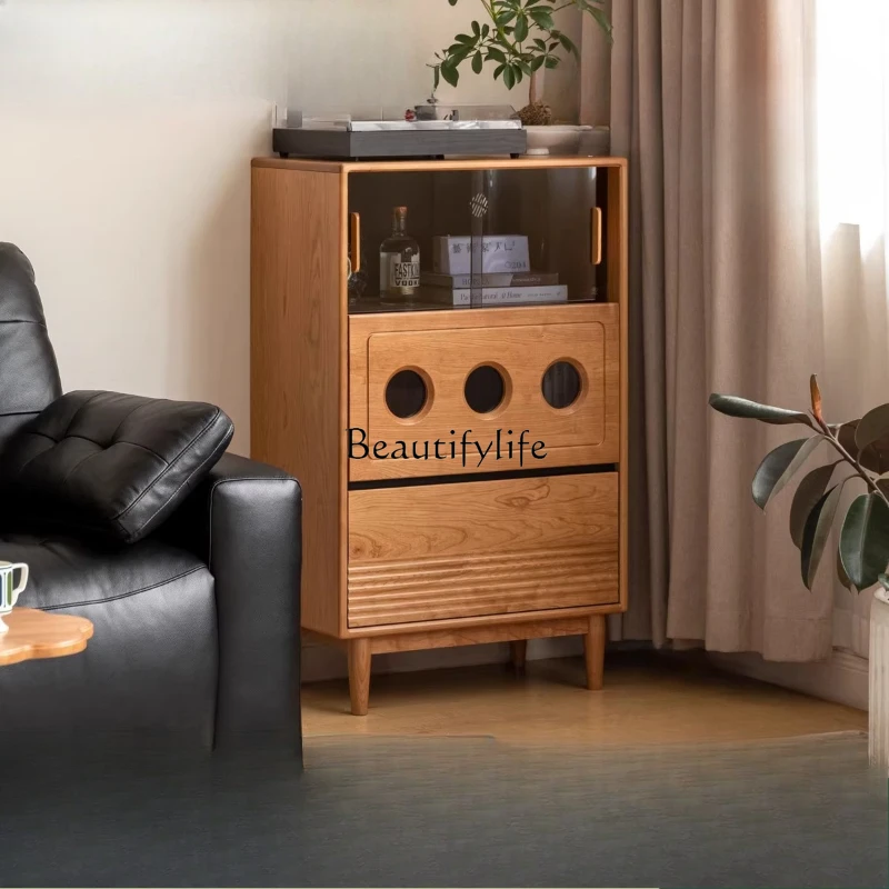 Solid wood side cabinet, retro sofa next to living room, household small apartment storage vertical cabinet
Solid wood side cabinet, retro sofa next to living room, household small apartment storage vertical cabinet