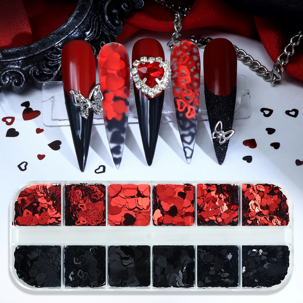 Red Black Love Heart Epoxy Resin Art Decoration Sequins Hollow Out Heart Flakes Resin Filling Valentine Day DIY Jewelry Making
Red Black Love Heart Epoxy Resin Art Decoration Sequins Hollow Out Heart Flakes Resin Filling Valentine Day DIY Jewelry Making