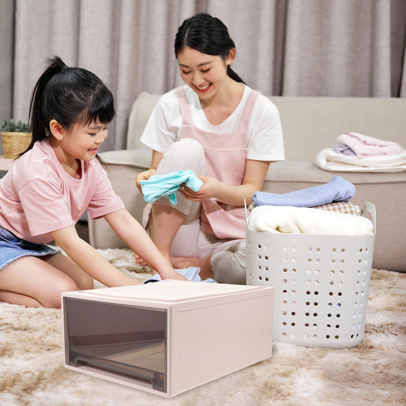 1pc Large Capacity Drawer Type Plastic Storage Box For Clothes Books Home Organization Lightweight Sealing Design
1pc Large Capacity Drawer Type Plastic Storage Box For Clothes Books Home Organization Lightweight Sealing Design