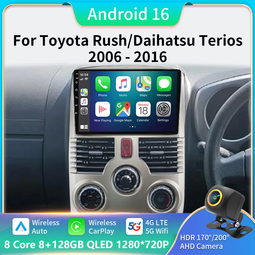 Car Radio For Toyota Rush DAIHATSU TERIOS 2006-2011 2016 Wireless CarPlay Android Auto 4G DSP Car Multimedia GPS DVR WIFI BT Cam
Car Radio For Toyota Rush DAIHATSU TERIOS 2006-2011 2016 Wireless CarPlay Android Auto 4G DSP Car Multimedia GPS DVR WIFI BT Cam