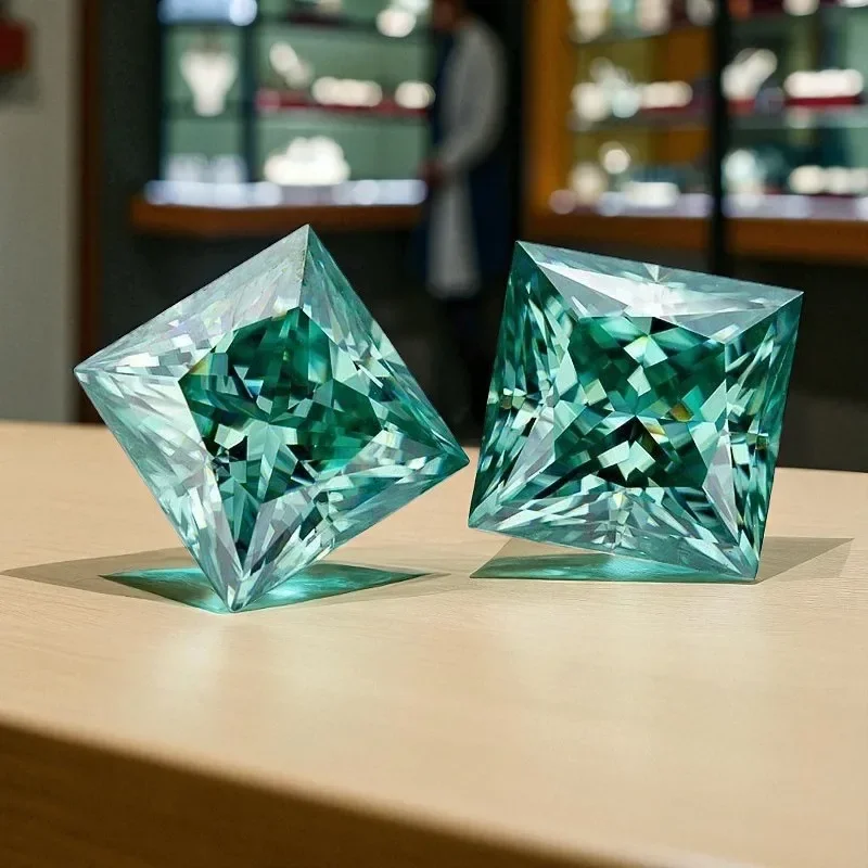 Top Natural Green Color Moissanite Stone Princess Cut Vvs1 Gemstone Bead for Charms DIY Jewelry Making with GRA Certificate
Top Natural Green Color Moissanite Stone Princess Cut Vvs1 Gemstone Bead for Charms DIY Jewelry Making with GRA Certificate
