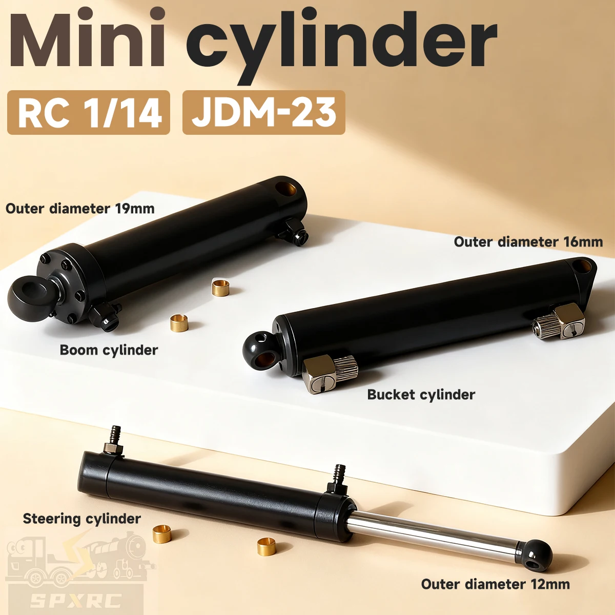 Mini Hydraulic Oil Cylinder Metal JDM-23 For 1/14 Tamiya RC Dump Truck Tractor Excavator Loader Forklift Toy Model Parts JDMODEL
Mini Hydraulic Oil Cylinder Metal JDM-23 For 1/14 Tamiya RC Dump Truck Tractor Excavator Loader Forklift Toy Model Parts JDMODEL