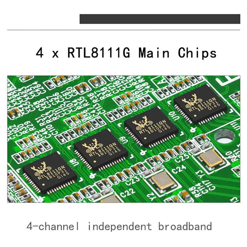 AS62 Pci-E X1 Gigabit Network Card Pci-Express 4 Port Ethernet Network Card RTL8111H Ethernet Lan Card
AS62 Pci-E X1 Gigabit Network Card Pci-Express 4 Port Ethernet Network Card RTL8111H Ethernet Lan Card