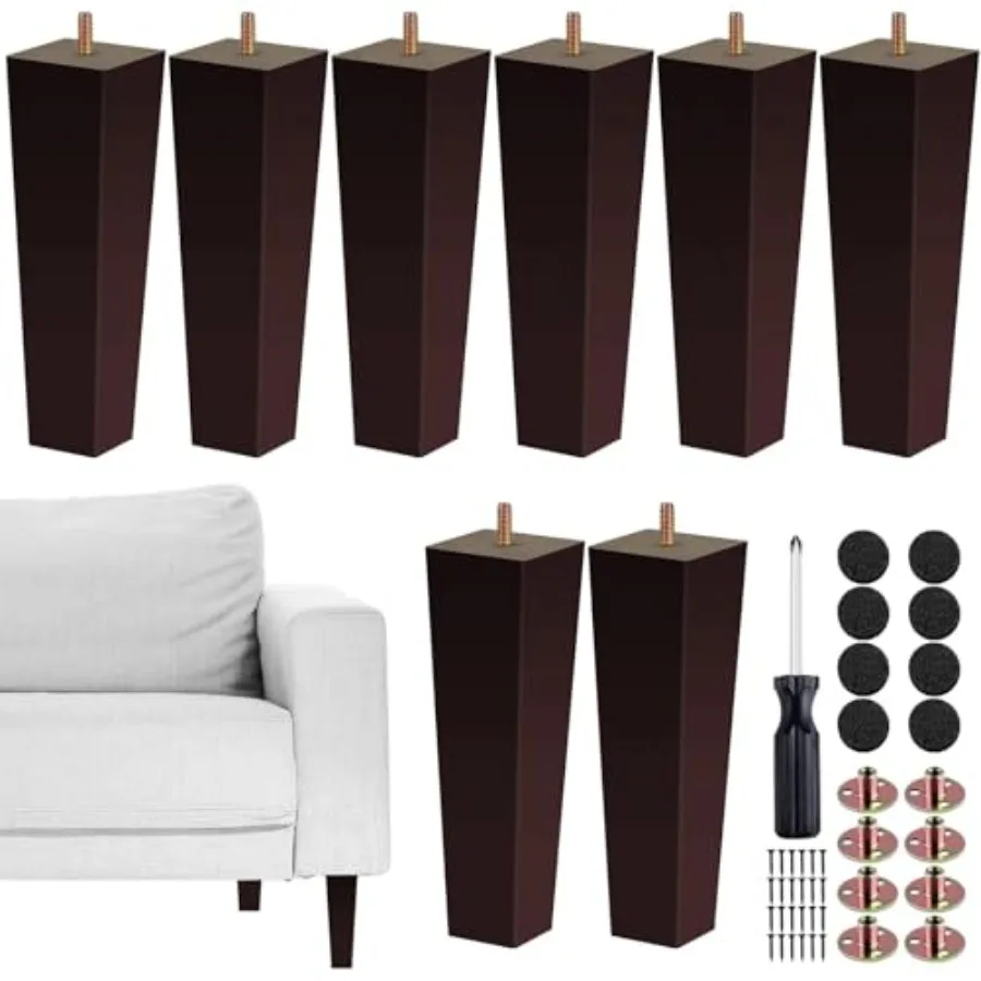 Set of Furniture Legs Square Solid Wood Couch Legs Replacement Sofa Legs Mid Century Furniture Feet for Armchair Bed Dresser Ca
Set of Furniture Legs Square Solid Wood Couch Legs Replacement Sofa Legs Mid Century Furniture Feet for Armchair Bed Dresser Ca