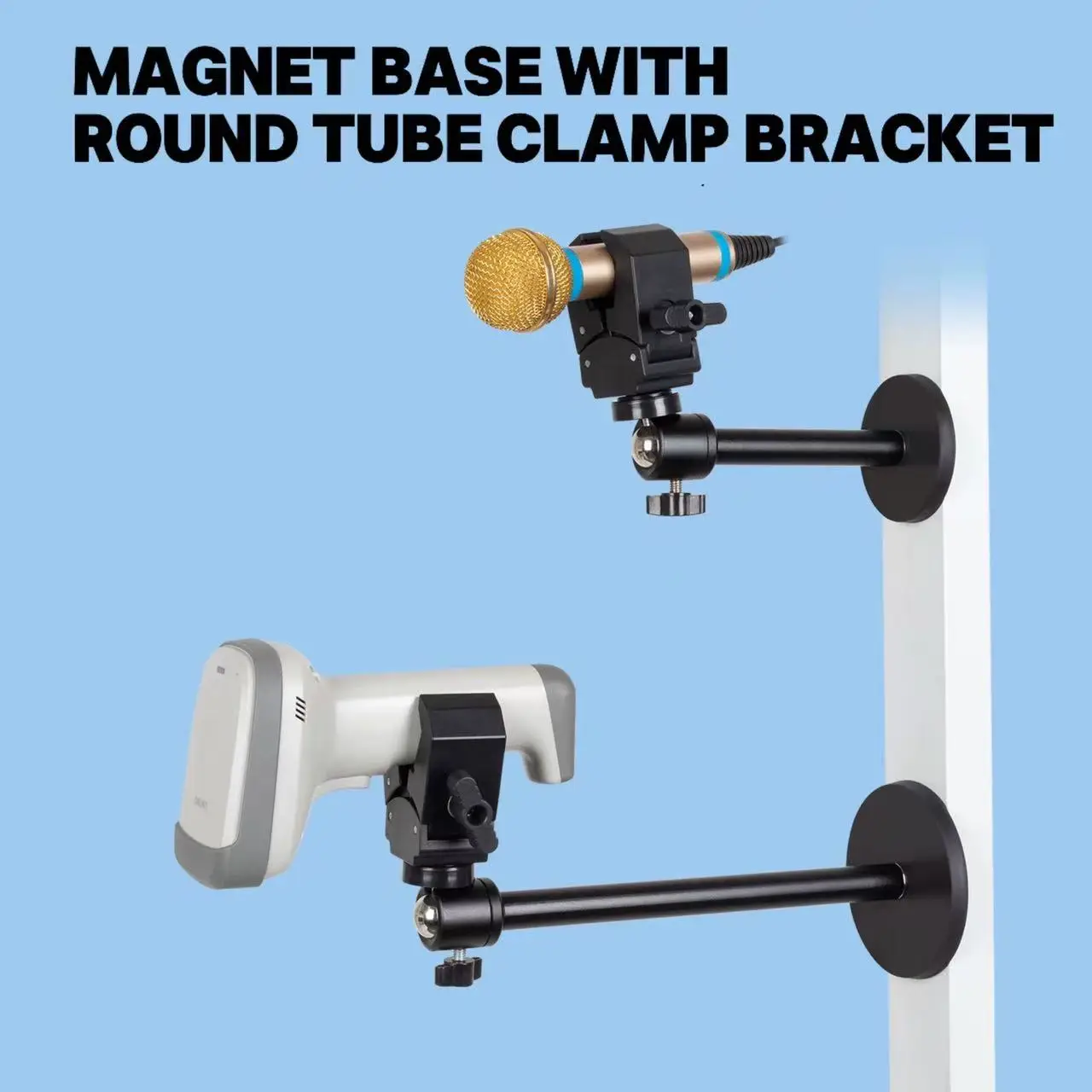 Universal Rotating Magnetic Base Mount Bracket Magnet for Scanner Industrial Camera Flashlight - Multi-function Support Bracket
Universal Rotating Magnetic Base Mount Bracket Magnet for Scanner Industrial Camera Flashlight - Multi-function Support Bracket