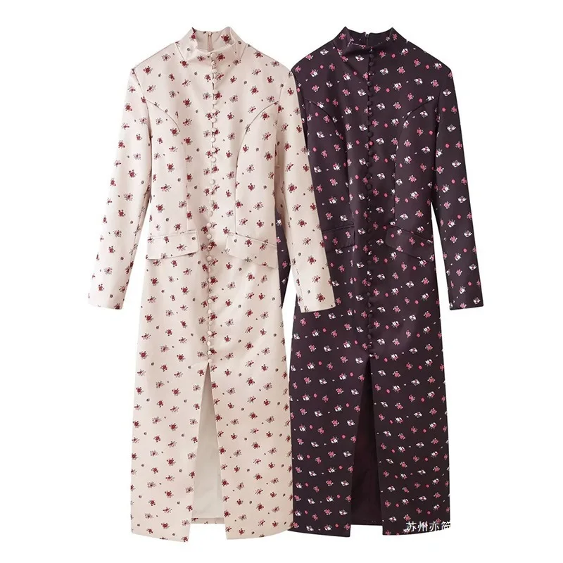 Dave&di Casual Loose Satin Printed Buckle Slit Long Skirt Woman Clothes Dress Elegant Party Dresses Vestidos Women's Dress
Dave&di Casual Loose Satin Printed Buckle Slit Long Skirt Woman Clothes Dress Elegant Party Dresses Vestidos Women's Dress