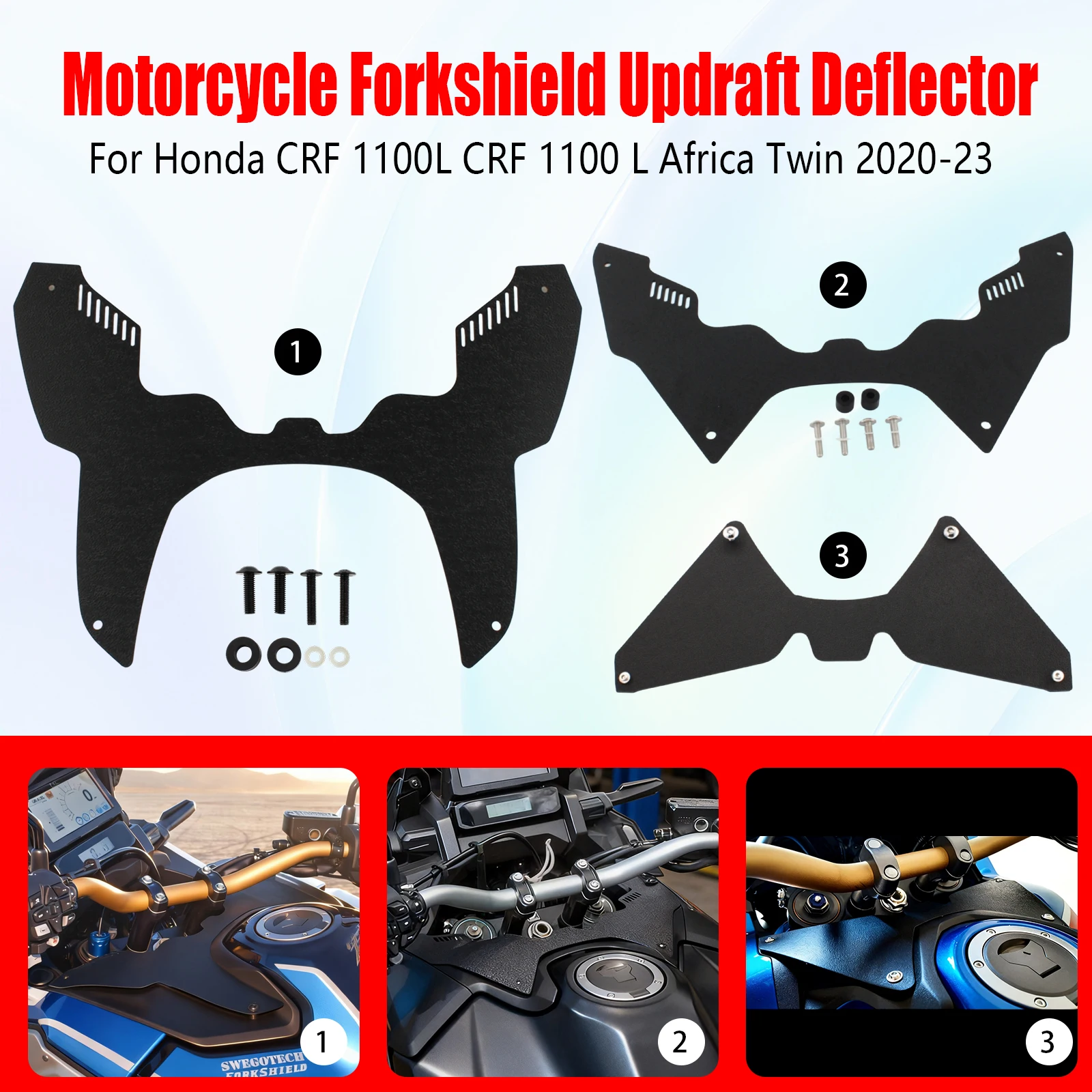 Forkshield Updraft Deflector CRF1100L Moto Fuel Tank Front For Honda CRF1100L CRF 1100 L Africa Twin 2020-2023 Cover Accessories
Forkshield Updraft Deflector CRF1100L Moto Fuel Tank Front For Honda CRF1100L CRF 1100 L Africa Twin 2020-2023 Cover Accessories