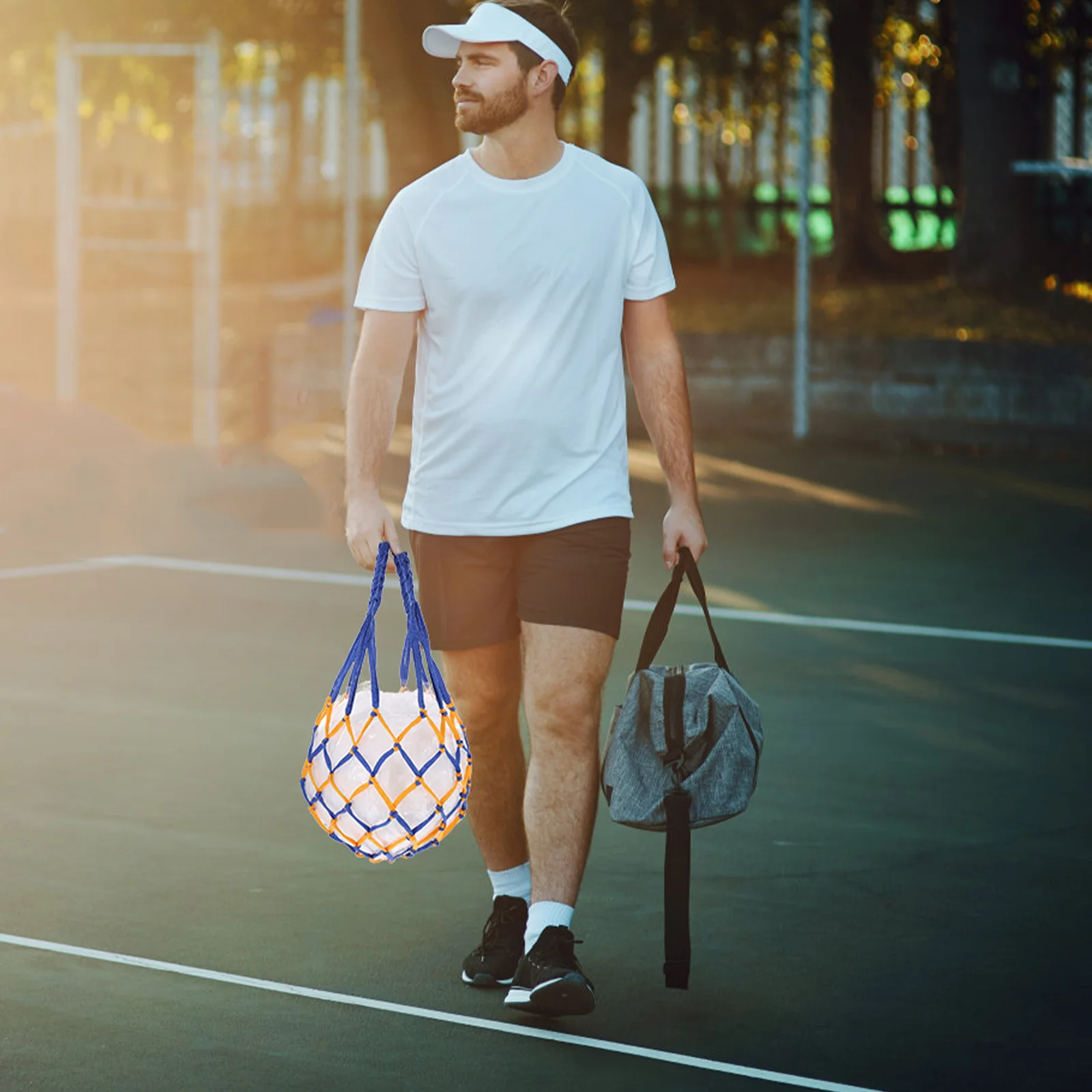 2 Pcs Mesh Design Basketball Bags Football Volleyball Thick Net Handbag Organizer Portable Balls Polypropylene Indoor
2 Pcs Mesh Design Basketball Bags Football Volleyball Thick Net Handbag Organizer Portable Balls Polypropylene Indoor