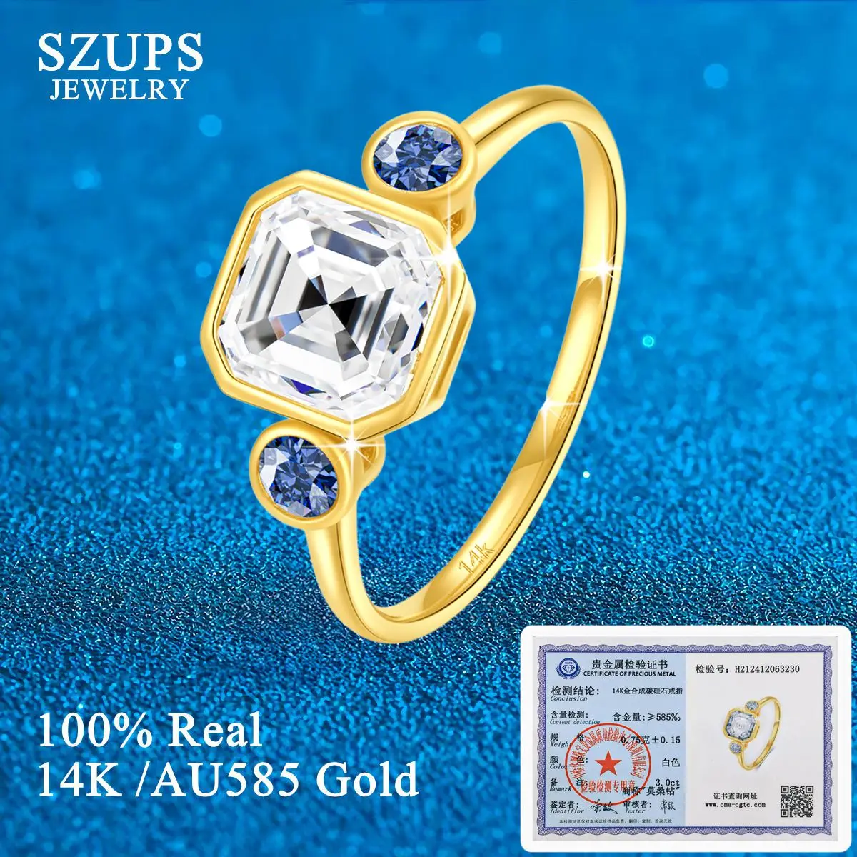 2ct Asscher Cut D Color Moissanite Engagement Ring Real Gold 14K Luxury Rings For Women Men Customs Wedding Band Jewelry
2ct Asscher Cut D Color Moissanite Engagement Ring Real Gold 14K Luxury Rings For Women Men Customs Wedding Band Jewelry
