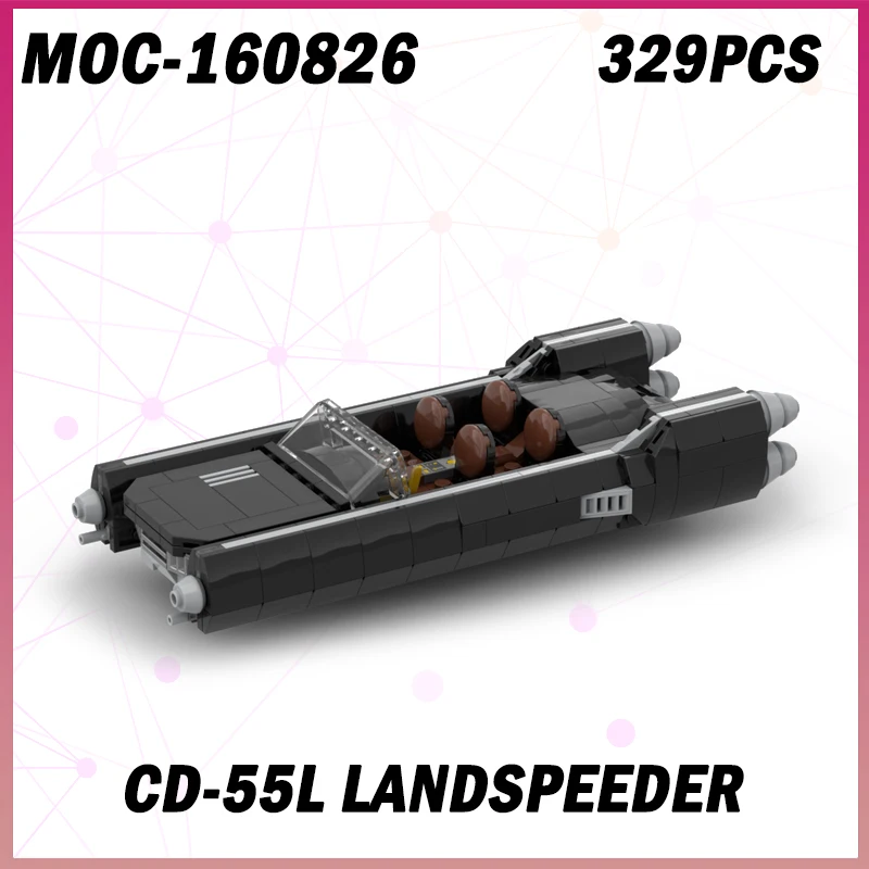 329 шт. MOC-160826 Speed Champions CD-55L LAndspeeder, строительный блок, модель, набор кирпичей, креативные подарки на день рождения для взрослых
329 шт. MOC-160826 Speed Champions CD-55L LAndspeeder, строительный блок, модель, набор кирпичей, креативные подарки на день рождения для взрослых