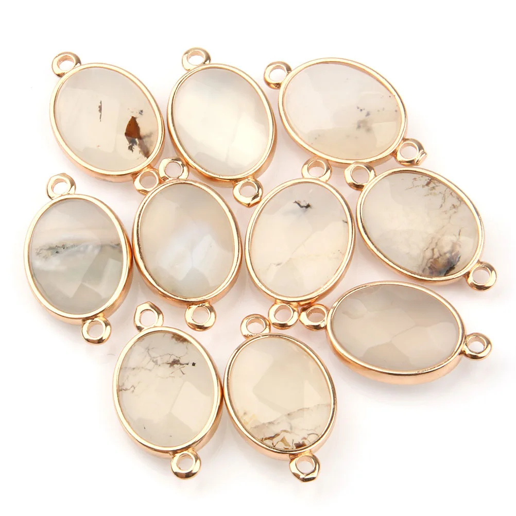 10pcs Semi Precious Stone Connectors Lightweight Alloy Clasps for Necklaces Bracelets Jewelry Making Components
10pcs Semi Precious Stone Connectors Lightweight Alloy Clasps for Necklaces Bracelets Jewelry Making Components