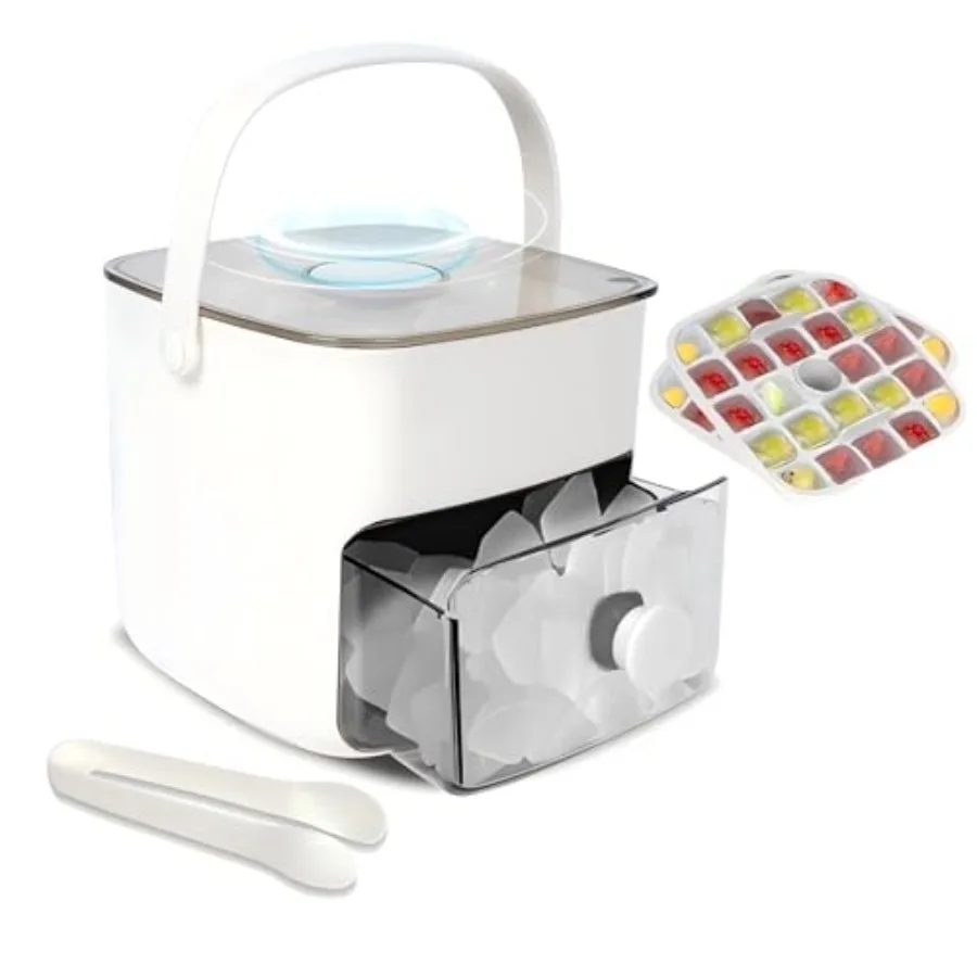Ice Cube Tray with Lid and Bin Ice Maker for Freezer Ice Trays Ice Container- Ice Molds for Whiskey, Cocktail, Coffee Drinks, B
Ice Cube Tray with Lid and Bin Ice Maker for Freezer Ice Trays Ice Container- Ice Molds for Whiskey, Cocktail, Coffee Drinks, B