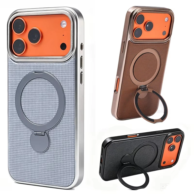 High Quality Original Technology Woven Case For Phone17Pro 17 Pro Max Magnetic 360° Rotating Stand Phone Cover
High Quality Original Technology Woven Case For Phone17Pro 17 Pro Max Magnetic 360° Rotating Stand Phone Cover