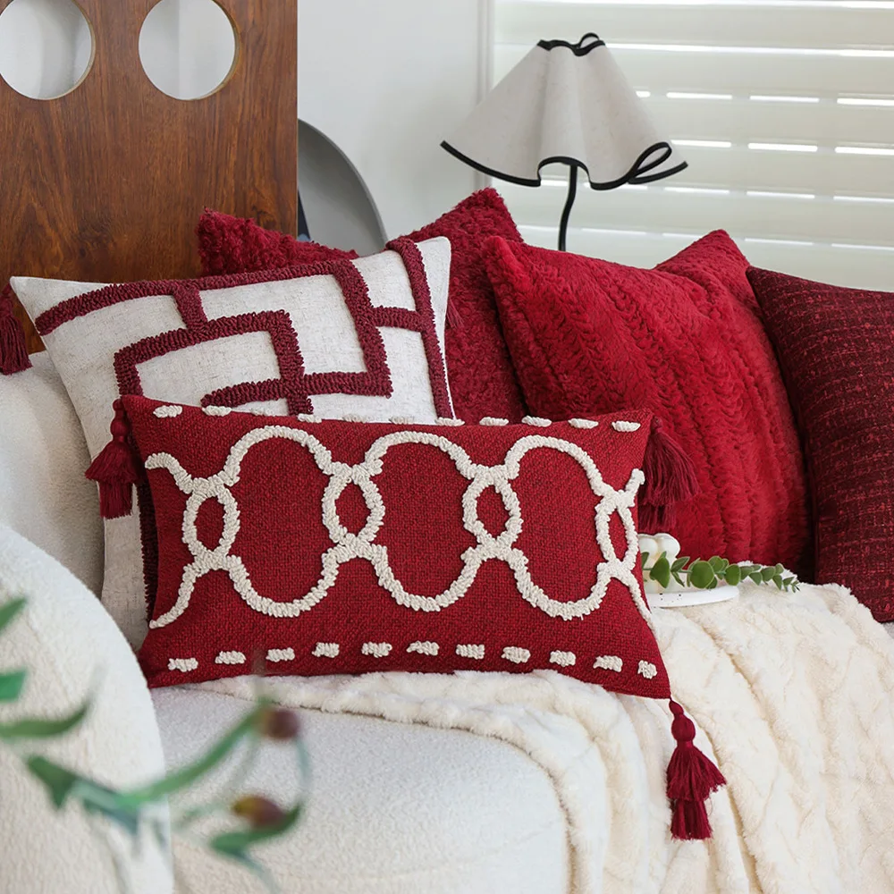 Yjq tufted sofa pillow cover red new Chinese wedding pillow ring fleece bed pillow
Yjq tufted sofa pillow cover red new Chinese wedding pillow ring fleece bed pillow