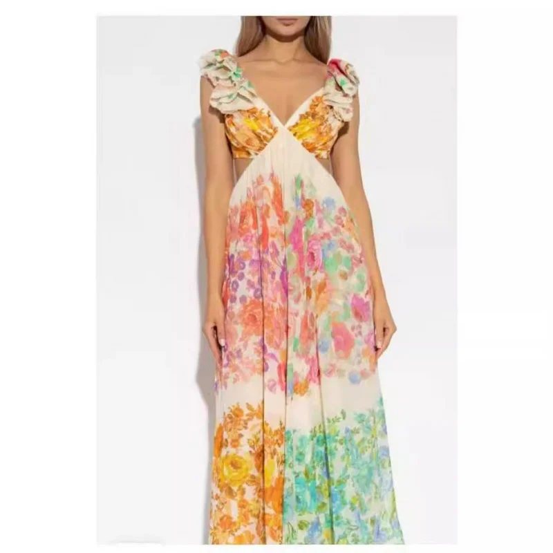 French Romantic Design Ruffled Vest Dress Female Summer Hot Girl Hollow Backless Beach Vacation Dress
French Romantic Design Ruffled Vest Dress Female Summer Hot Girl Hollow Backless Beach Vacation Dress