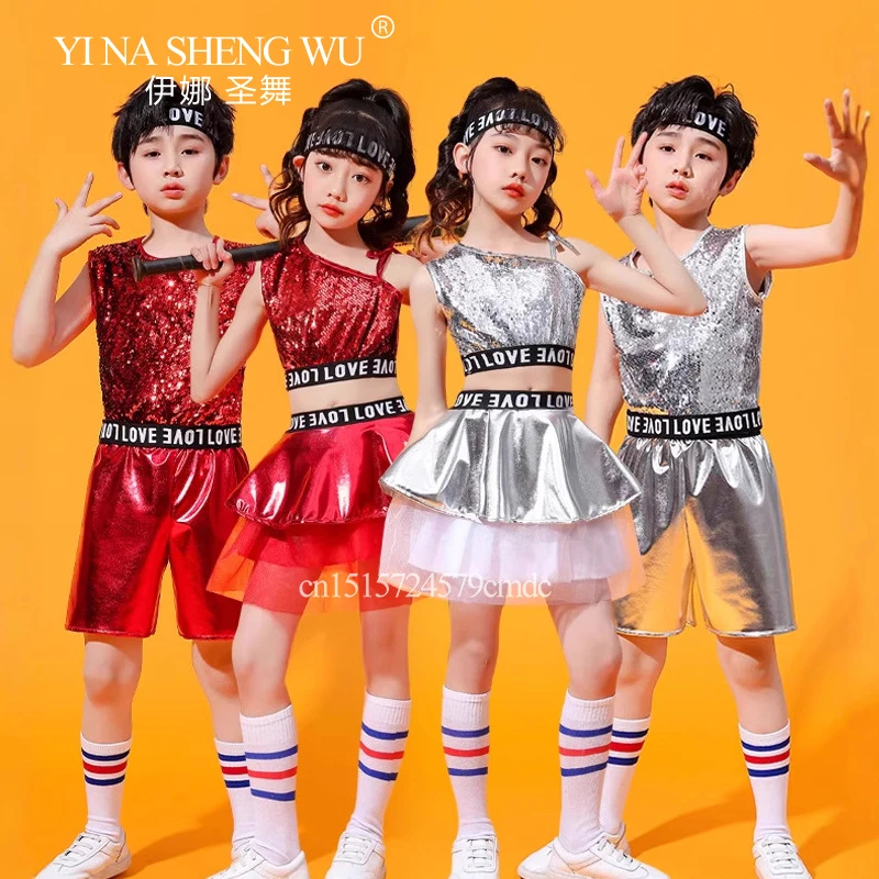 Костюмы с блестками для джазовых танцев, детский день, современные танцевальные костюмы для выступлений на сцене, топы в стиле хип-хоп для мальчиков и девочек, комплект с шортами/юбкой
Костюмы с блестками для джазовых танцев, детский день, современные танцевальные костюмы для выступлений на сцене, топы в стиле хип-хоп для мальчиков и девочек, комплект с шортами/юбкой