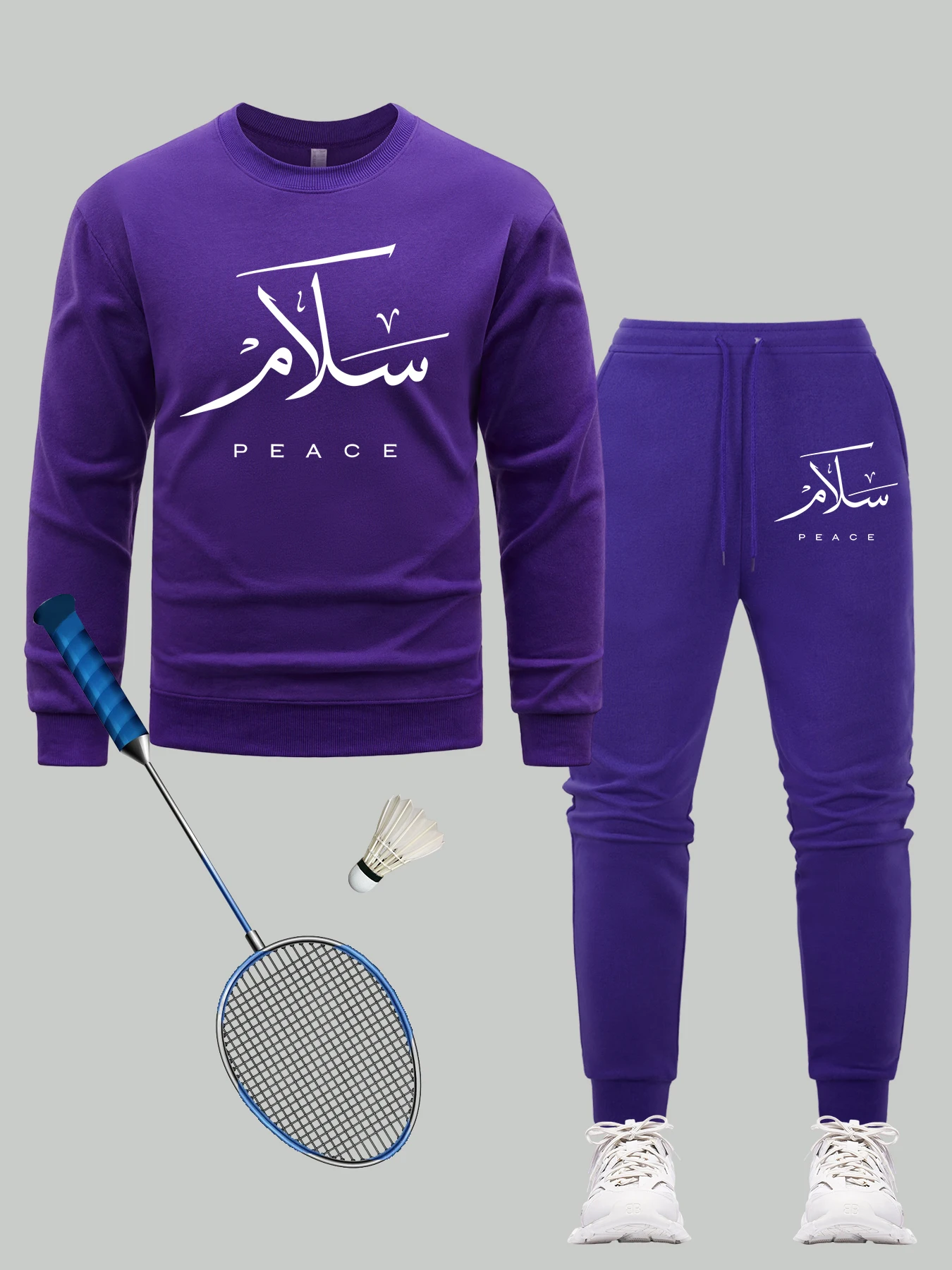 Creative Peace Art Letter Design Sweatshirt Set Men Casual Fleece Pullover Hip Hop Crewneck Clothes Autumn Warm Sweatpants
Creative Peace Art Letter Design Sweatshirt Set Men Casual Fleece Pullover Hip Hop Crewneck Clothes Autumn Warm Sweatpants