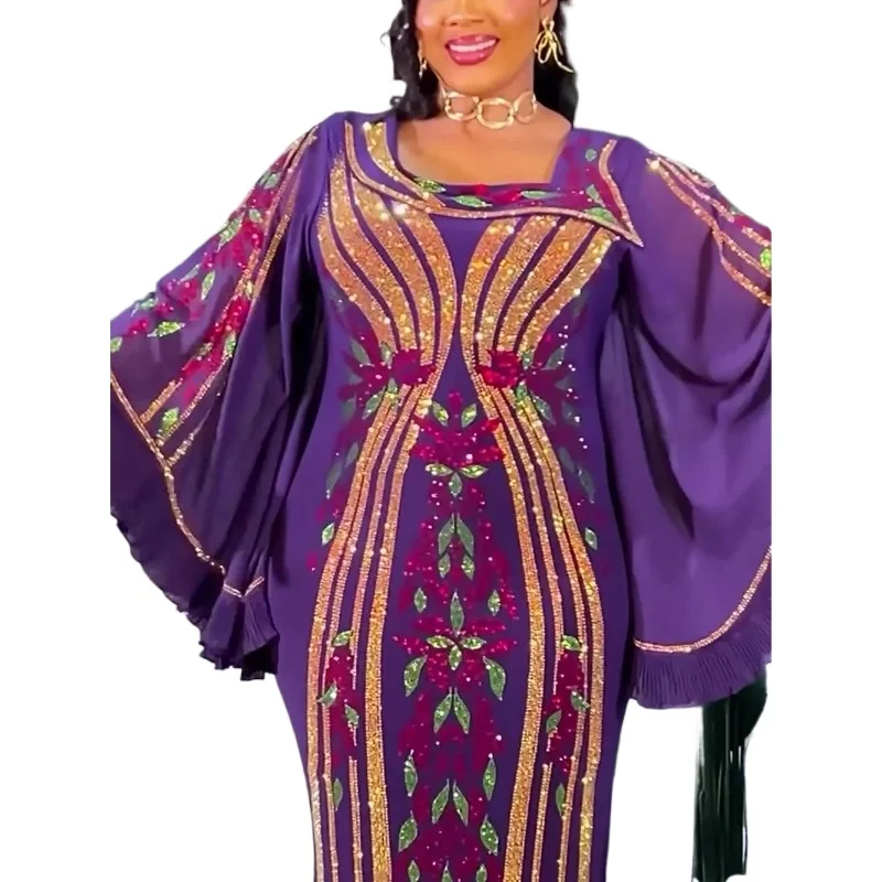 Plus Size African Party Dresses for Women Dashiki Diamond Pleated Long Dress Elegant Turkey Muslim Wedding Evening Gown
Plus Size African Party Dresses for Women Dashiki Diamond Pleated Long Dress Elegant Turkey Muslim Wedding Evening Gown