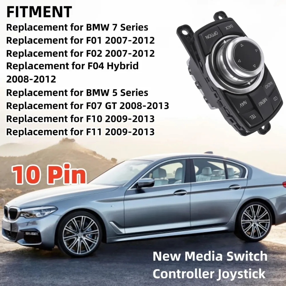 For BMW 65829206446 Media Switch Controller Joystick Module 10Pin For BMW F10 F01 F02 F03 F11 F04 F07 GT 2007-2013 65829206444
For BMW 65829206446 Media Switch Controller Joystick Module 10Pin For BMW F10 F01 F02 F03 F11 F04 F07 GT 2007-2013 65829206444