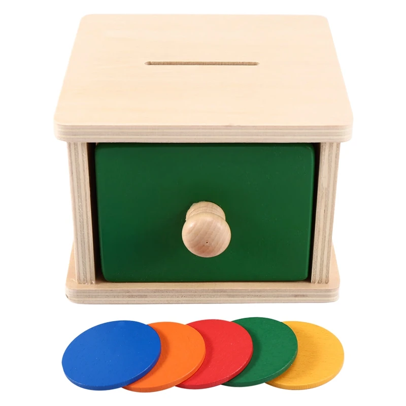 Wooden Teaching Aids Montessori Coin Box Colorful Wooden Throwing Coin Drawer Box Skills Trainin Early Education Toy
Wooden Teaching Aids Montessori Coin Box Colorful Wooden Throwing Coin Drawer Box Skills Trainin Early Education Toy