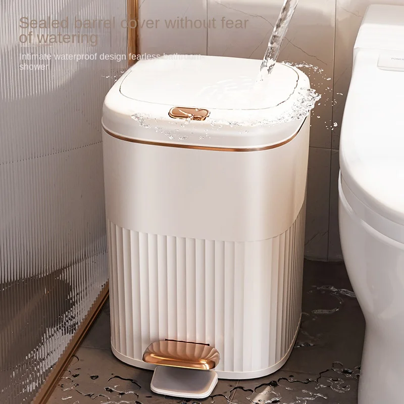 Foot pedal trash can, household bathroom kitchen bedroom living room with lid garbage can
Foot pedal trash can, household bathroom kitchen bedroom living room with lid garbage can