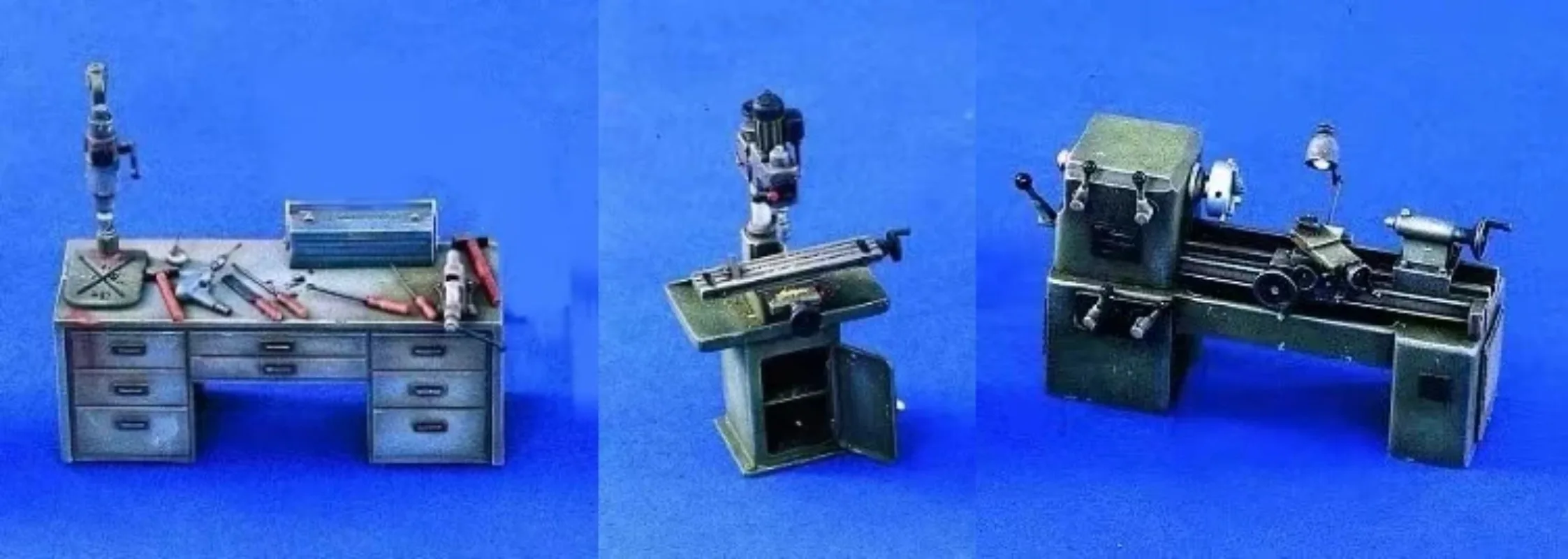 1/35 Scale Resin Model Kits Scene Accessories Drilling Machine, Lathe, Maintenance Station Unassembled Uncolored Garage Kit
1/35 Scale Resin Model Kits Scene Accessories Drilling Machine, Lathe, Maintenance Station Unassembled Uncolored Garage Kit