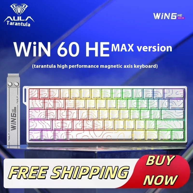 AULA WIN60 WIN68 HE MAX Esports Магнитный переключатель Клавиатура Быстрый триггер 8K Возврат RGB Горячая замена 60% 68% Игровая клавиатура на заказ
AULA WIN60 WIN68 HE MAX Esports Магнитный переключатель Клавиатура Быстрый триггер 8K Возврат RGB Горячая замена 60% 68% Игровая клавиатура на заказ