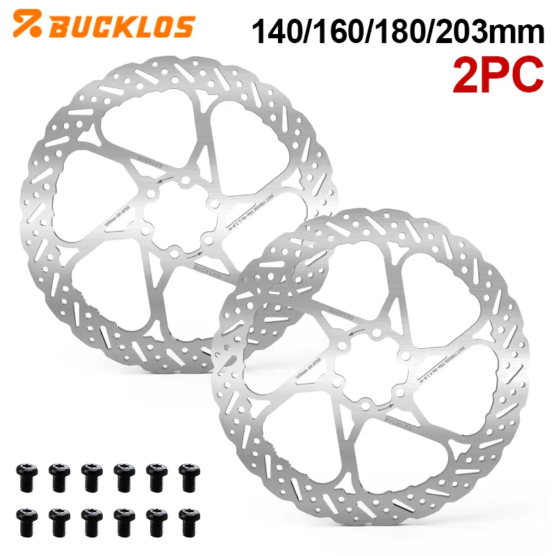 2PC BUCKLOS Ultralight Bike Brake Rotor for MTB BMX Road Bike Rotor 1PC Stainless Steel Hydraulic Disc Brake 140/160/180/203mm
2PC BUCKLOS Ultralight Bike Brake Rotor for MTB BMX Road Bike Rotor 1PC Stainless Steel Hydraulic Disc Brake 140/160/180/203mm