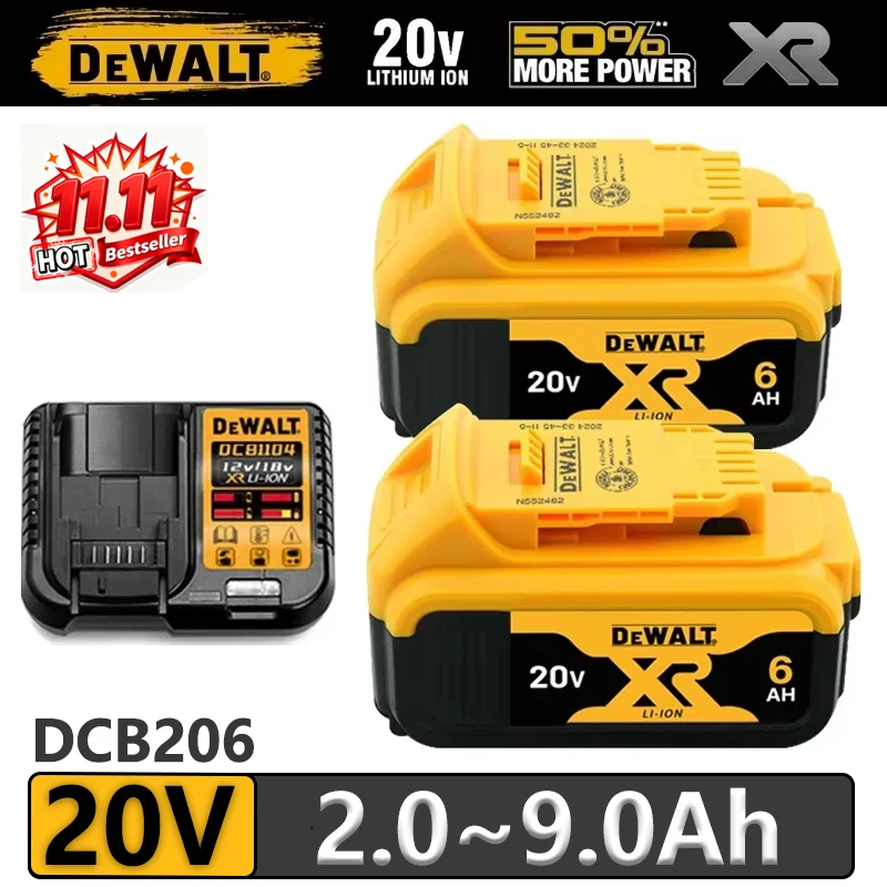 DeWalt 20V MAX 6Ah Battery and Charger Kit, 5.0Ah 9.0Ah XR DCB206 For Dewalt 20V power tools Greater power, greater capacity
DeWalt 20V MAX 6Ah Battery and Charger Kit, 5.0Ah 9.0Ah XR DCB206 For Dewalt 20V power tools Greater power, greater capacity