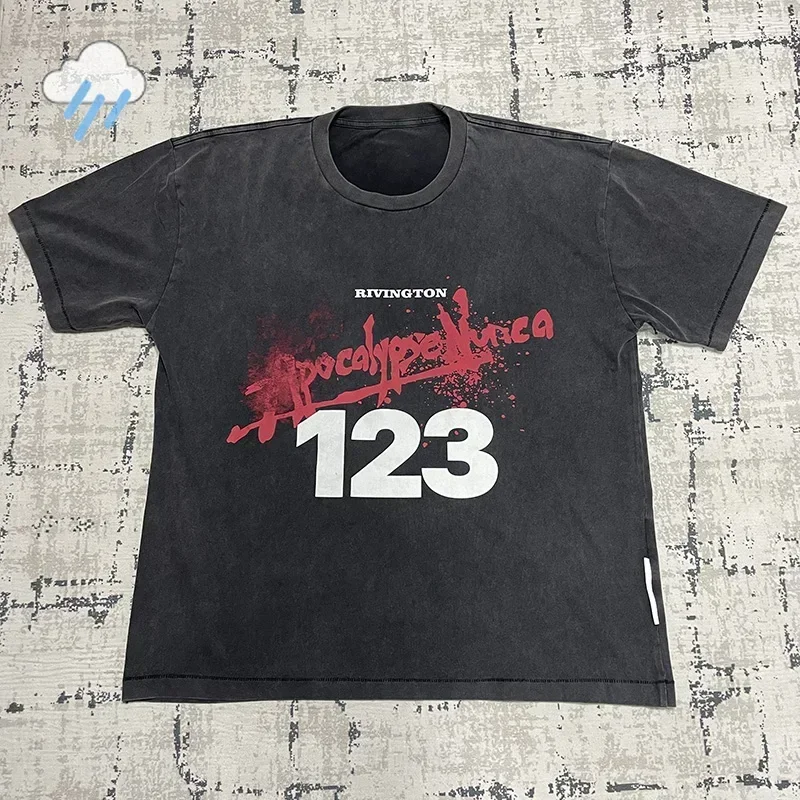 25SS Classic Slogan Logo Print RRR123 T-Shirt Men Women Top Quality Oversized Tee Vintage Washed Black Cement White T Shirt
25SS Classic Slogan Logo Print RRR123 T-Shirt Men Women Top Quality Oversized Tee Vintage Washed Black Cement White T Shirt