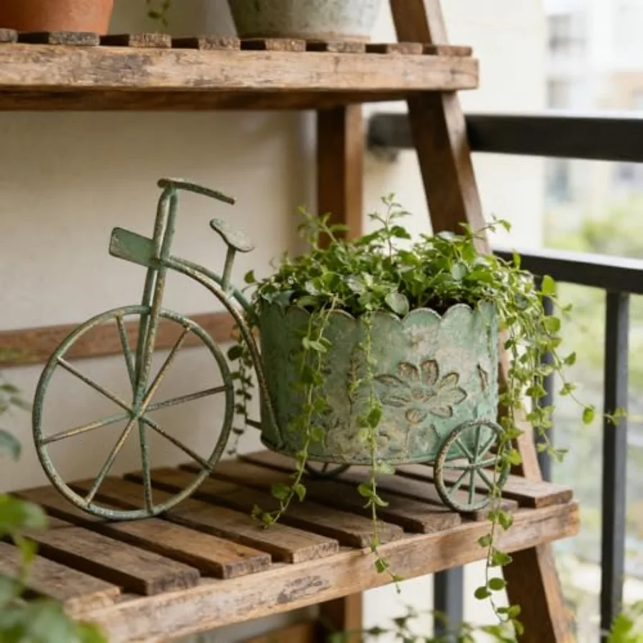 Vintage Metal Bicycle Planter Rustic Distressed Iron Flower Pot Plant Stand for Succulent Cactus Bonsai Herbs Flower Pot Indoor
Vintage Metal Bicycle Planter Rustic Distressed Iron Flower Pot Plant Stand for Succulent Cactus Bonsai Herbs Flower Pot Indoor