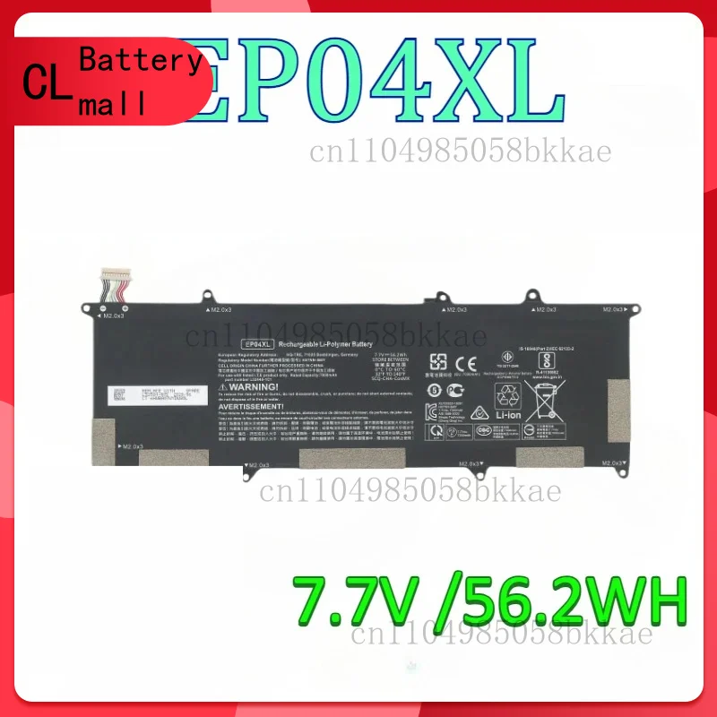 New 7.7V 56.2WH EP04XL Laptop Battery For HP Elite Dragonfly G1 G2 HSTNN-DB9J HSTNN-IB8Y L52448-1C1 
New 7.7V 56.2WH EP04XL Laptop Battery For HP Elite Dragonfly G1 G2 HSTNN-DB9J HSTNN-IB8Y L52448-1C1