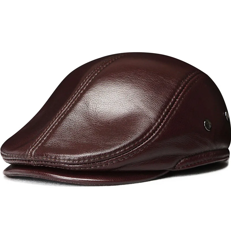 Genuine Cowhide Leather Men Berets Cap Hat High Quality Fashion Men's Real Leather Adult Black Hats
Genuine Cowhide Leather Men Berets Cap Hat High Quality Fashion Men's Real Leather Adult Black Hats