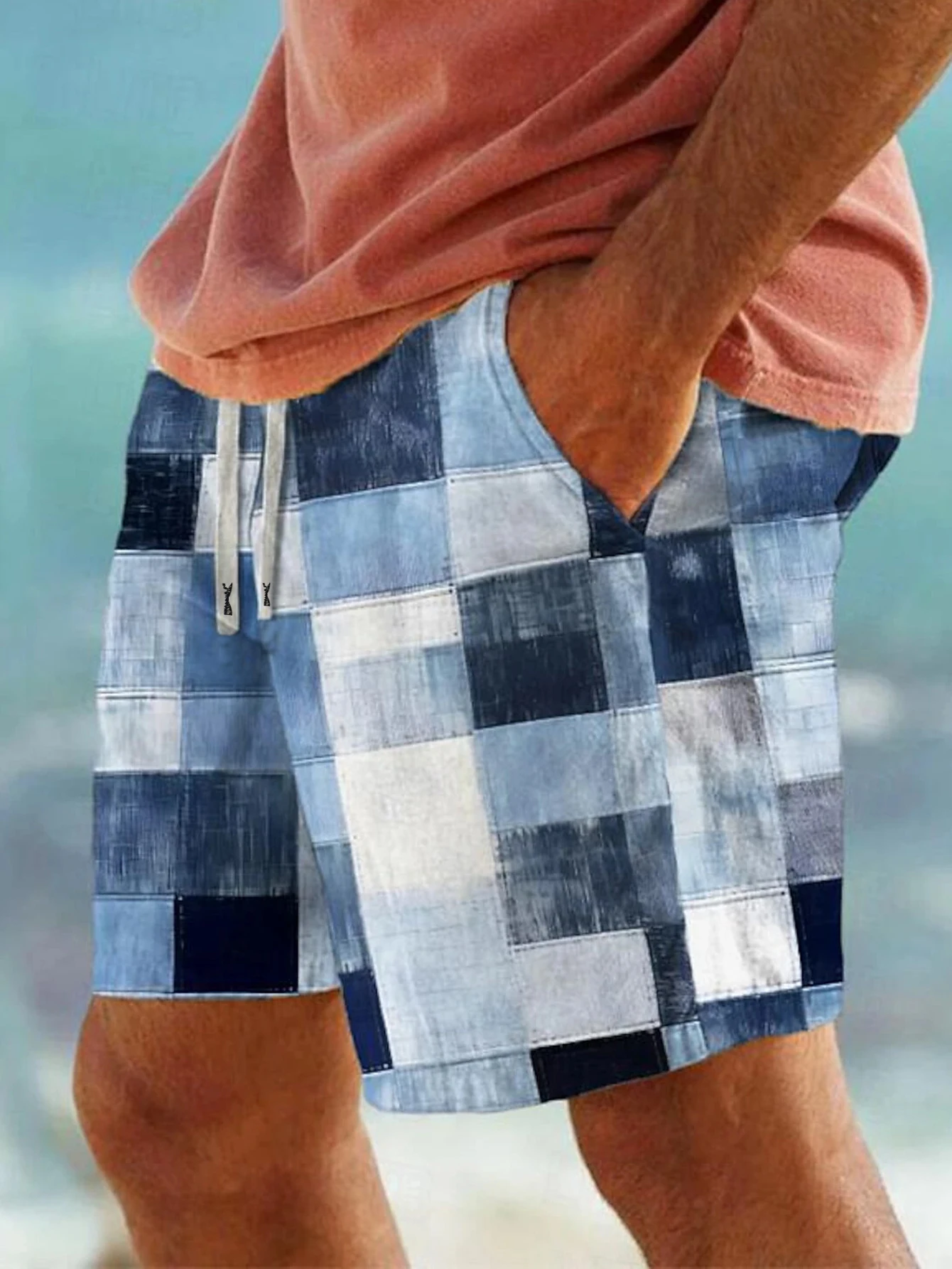 Модные мужские шорты в клетку с принтом, летние гавайские повседневные пляжные брюки, персонализированные пляжные игровые брюки с цифровым принтом, s 
Модные мужские шорты в клетку с принтом, летние гавайские повседневные пляжные брюки, персонализированные пляжные игровые брюки с цифровым принтом, s