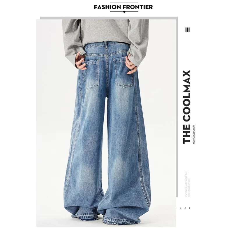 Men's Loose Fit Blue Jeans Wide Leg Straight Pants Retro Casual Streetwear Fashion Vintage Elastic Versatile Men's Denim
Men's Loose Fit Blue Jeans Wide Leg Straight Pants Retro Casual Streetwear Fashion Vintage Elastic Versatile Men's Denim