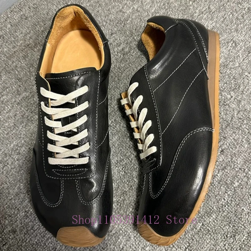 Retro Handmade Horsehide Training Shoes Spring New Genuine Leather Breathable Casual Shoes Men Soft Comfortable Sneakers
Retro Handmade Horsehide Training Shoes Spring New Genuine Leather Breathable Casual Shoes Men Soft Comfortable Sneakers